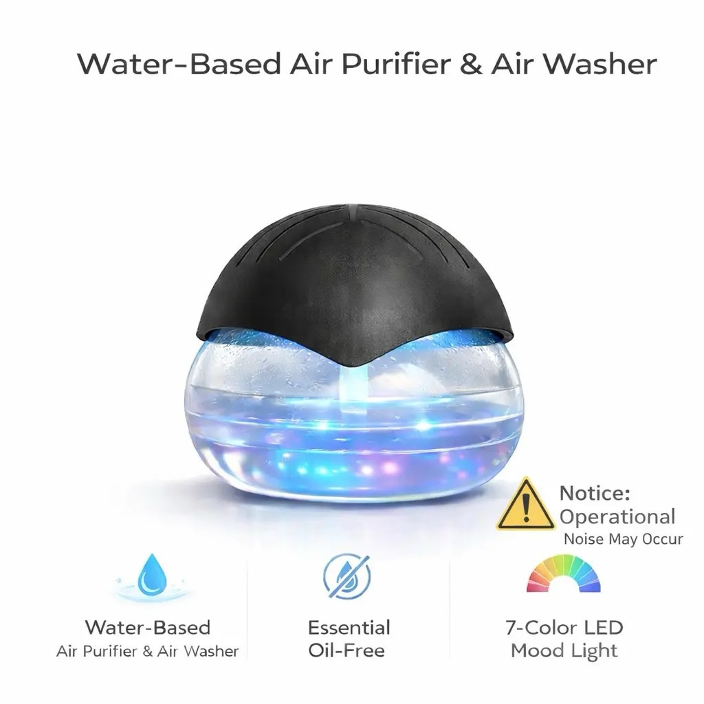 Water-Based Air Purifier & Air Washer, Essential Oil-Free Air Freshener